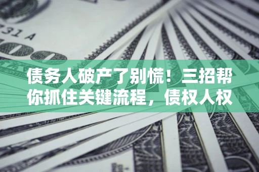 武汉债务人破产了别慌！三招帮你抓住关键流程，债权人权益不再缩水